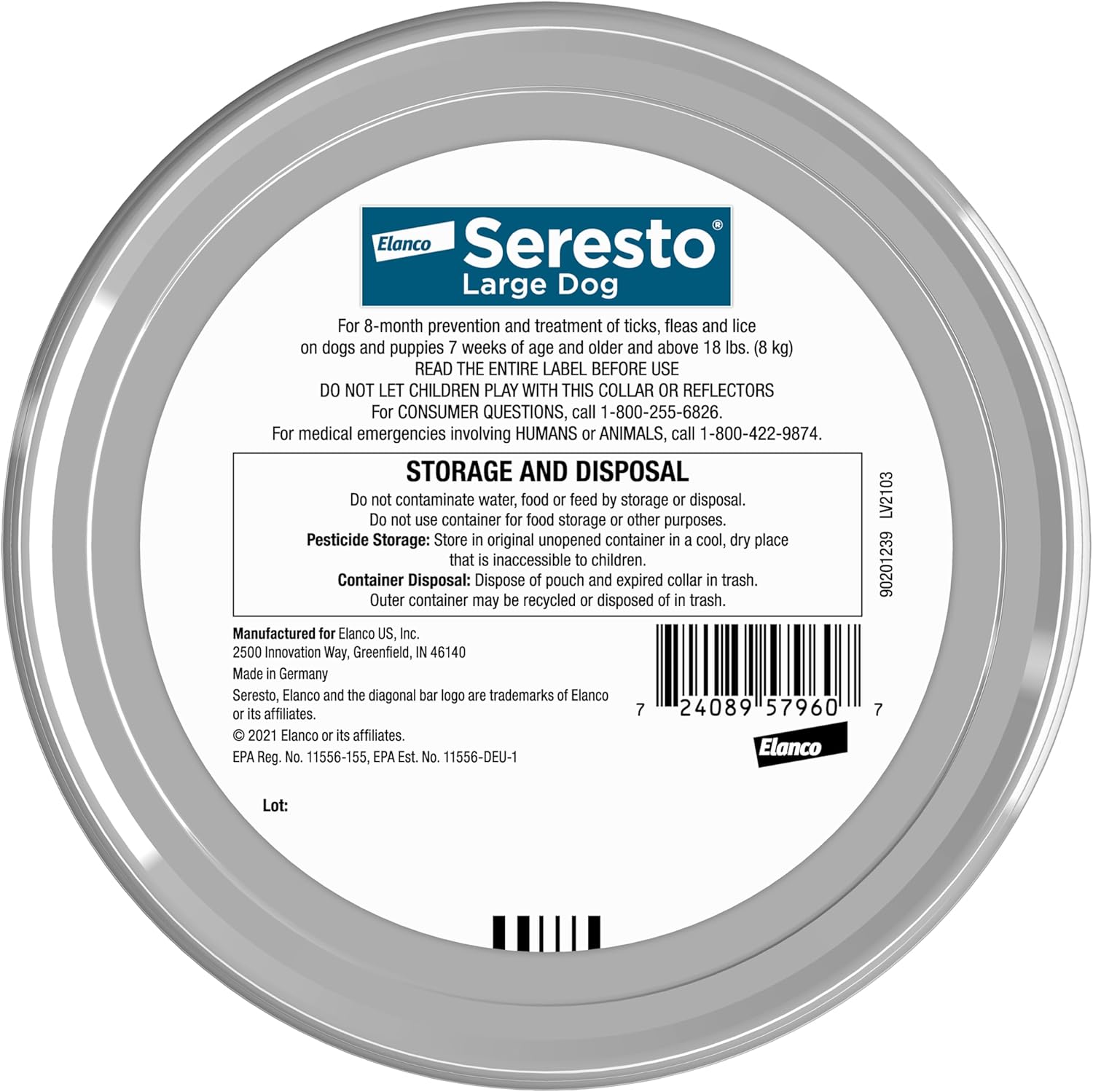 Seresto Flea & Tick Collar For Dogs Over 18 lbs., Treatment & Prevention, Vet-Recommend, 8 Month Protection - Image 2