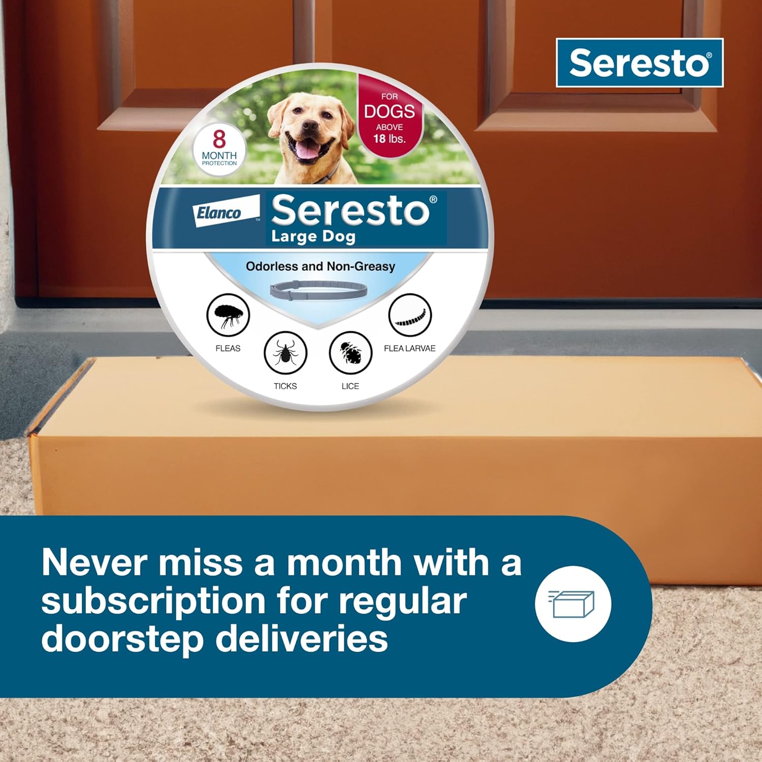 Seresto Flea & Tick Collar For Dogs Over 18 lbs., Treatment & Prevention, Vet-Recommend, 8 Month Protection - Image 8
