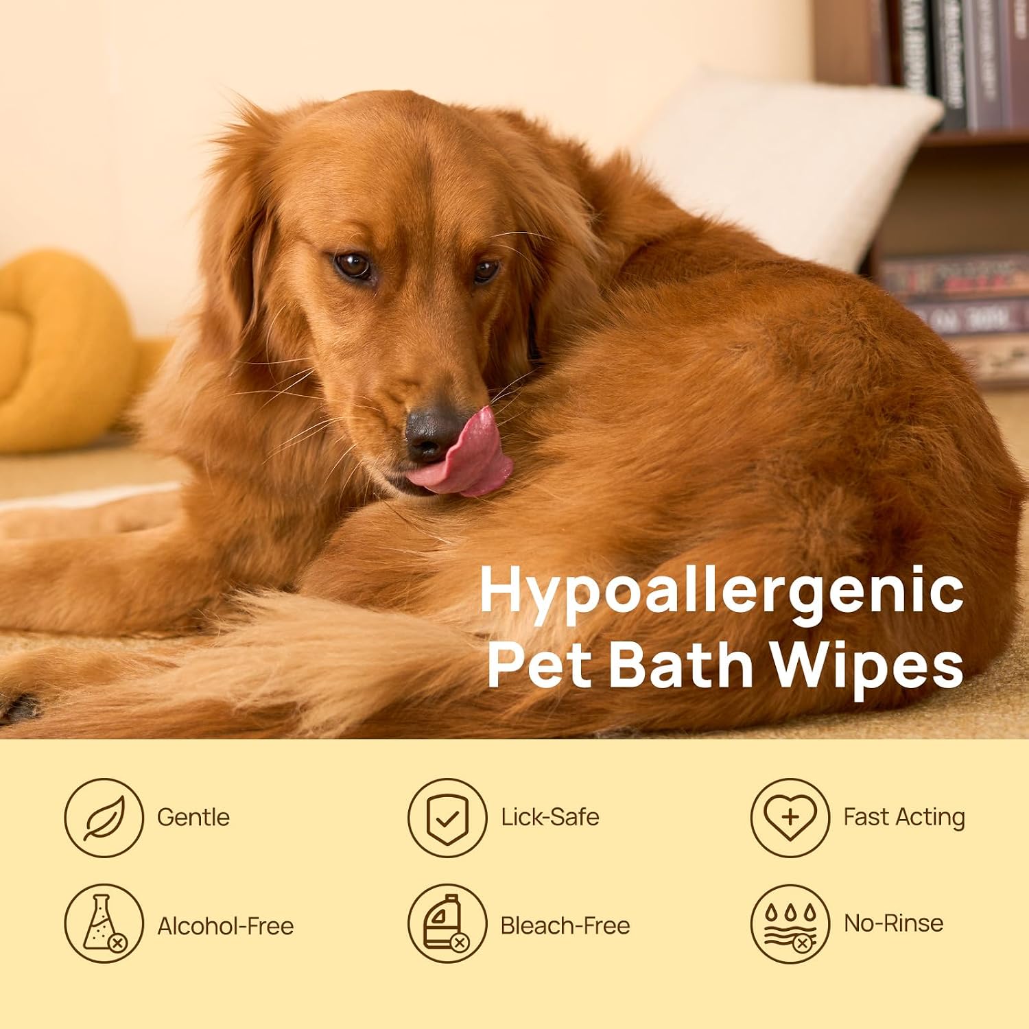 HICC PET Cleaning Deodorizing Glove Wipes for Dogs & Cats, Vet Recommended Hypoallergenic Hydrating & Nourish Fur Pet Grooming Glove Wipes, Pet Bathing Wipes for Horse Coat Care,6pcs Unscented - Image 6