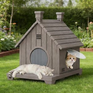 Outdoor Cat House Weatherproof, Dur...