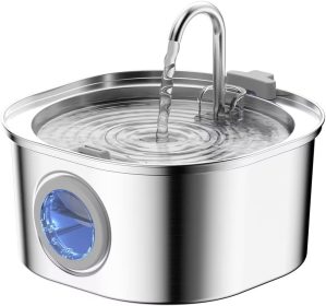 PEKTACO Stainless Steel Cat Water F...