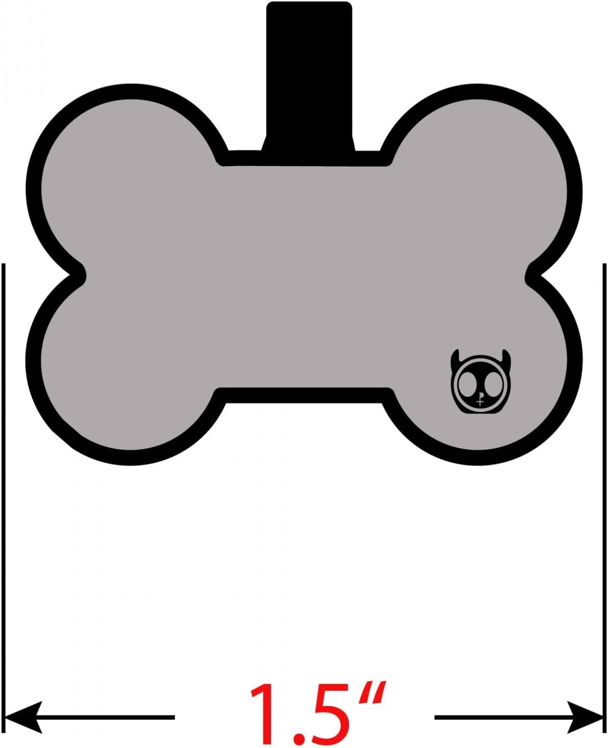 Silent Dog Tag Personalized with 5 Lines of Custom Deep Engraved Durable Soundless Silicone Pet ID Name Tag Bone Design Pink - Image 5