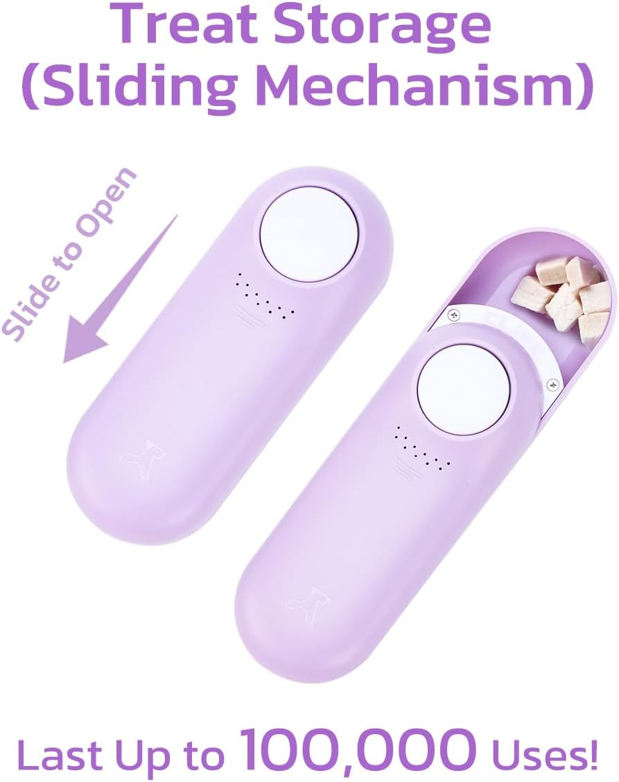 Clink Design Dog Training Clicker and Clicker Dog Trainer with Built in Treat Storage, Compact Dog Clicker for Puppy Training or Cat Clicker, 2.36 oz, Purple - Image 3