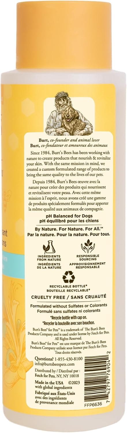 Burt's Bees for Pets Itch Soothing Shampoo with Honeysuckle, 95% Natural Origin, Dog Shampoo for Itchy Skin Relief, pH Balanced, Free of Sulfates and Parabens, 16 Fl Oz - Image 11
