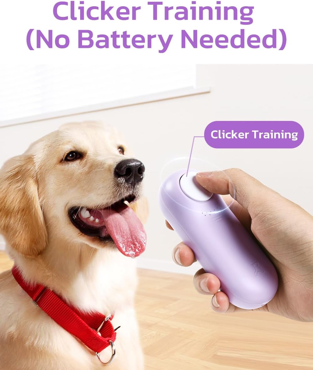 Clink Design Dog Training Clicker and Clicker Dog Trainer with Built in Treat Storage, Compact Dog Clicker for Puppy Training or Cat Clicker, 2.36 oz, Purple - Image 2