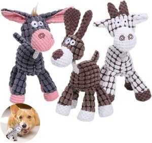 soputry 3Pcs Squeaker Plush Toy for...