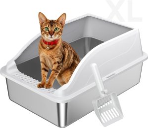 Stainless Steel Cat Litter Box, Ext...