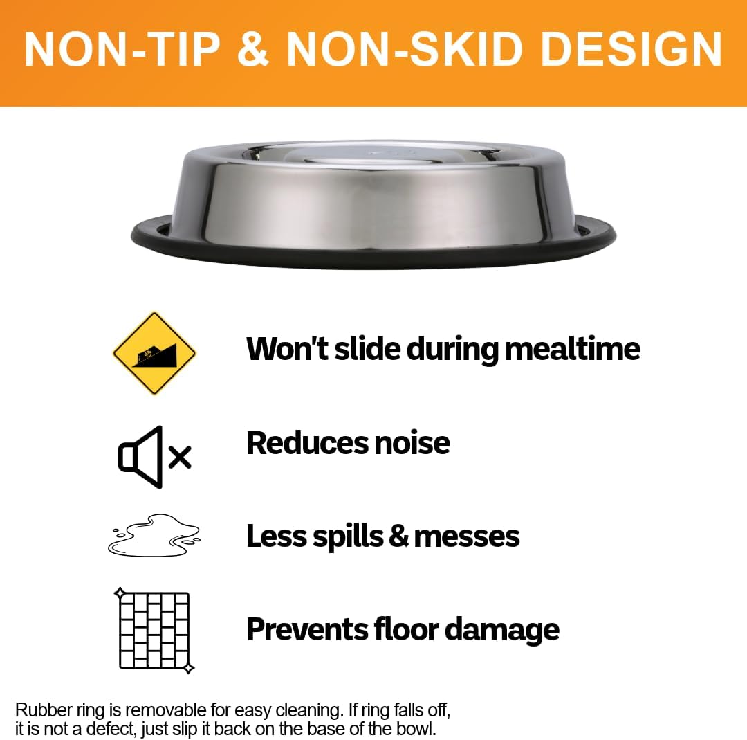Neater Pet Brands Stainless Steel Slow Feed Bowl - Non-Tip & Non-Skid - Stops Dog Food Gulping, Bloat, Indigestion, and Rapid Eating (3 Cup) - Image 5