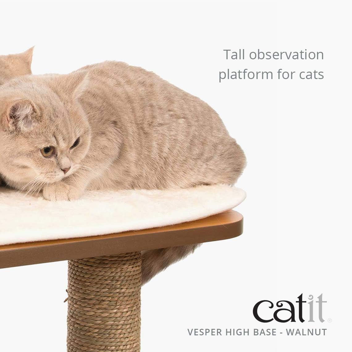 Vesper Cat Tree, High Base, Walnut, 52045 - Image 2