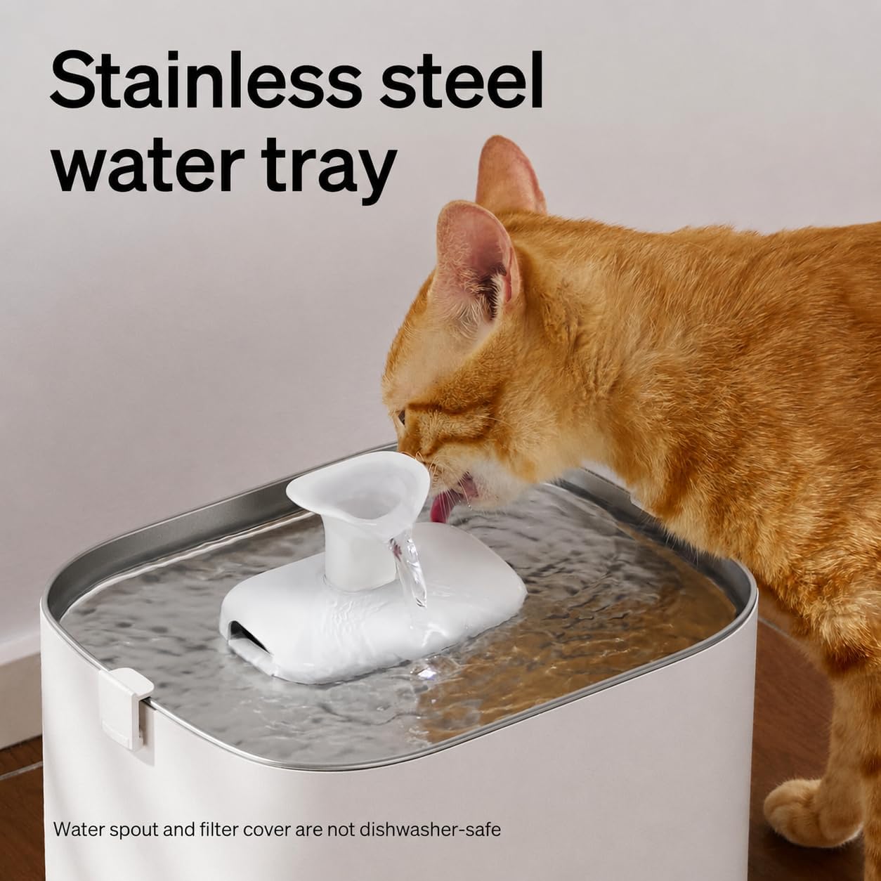 PETLIBRO Upgrade Cat Water Fountain Stainless Steel Tray, Dockstream 2 Cat Fountain Indoor, 3L/101oz Auto Cat Fountains for Drinking, App Monitoring Pet Water Fountain Dog, 5G WiFi Cat Water Dispenser - Image 6