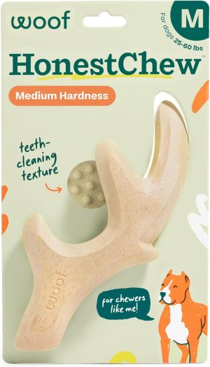 WOOF HonestChew Dog Toy Antler R...