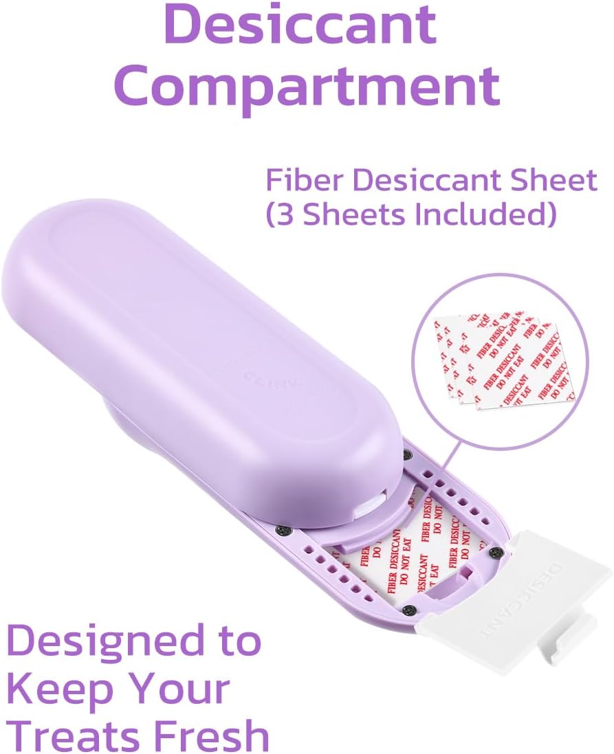 Clink Design Dog Training Clicker and Clicker Dog Trainer with Built in Treat Storage, Compact Dog Clicker for Puppy Training or Cat Clicker, 2.36 oz, Purple - Image 4