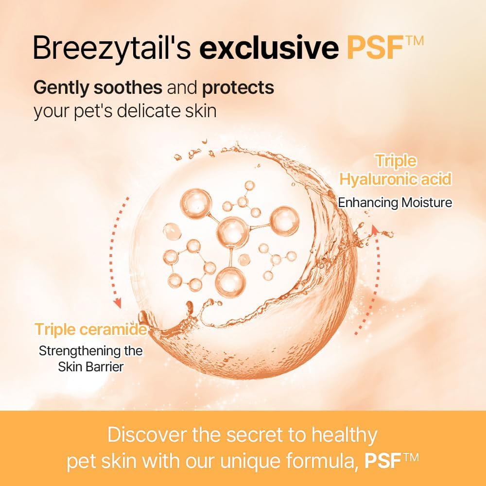 Breezytail PetO’Cera All-in-One Cat Shampoo and Conditioner | Hypoallergenic Cat Skin & Coat Care | Itch Relief, Moisturizing & Rejuvenating | Veterinarian Approved and Formulated (10.1oz, 300ml) - Image 4