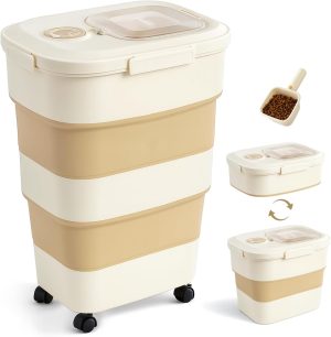 ZOMISIA 40-50lbs Dog Food Storage C...