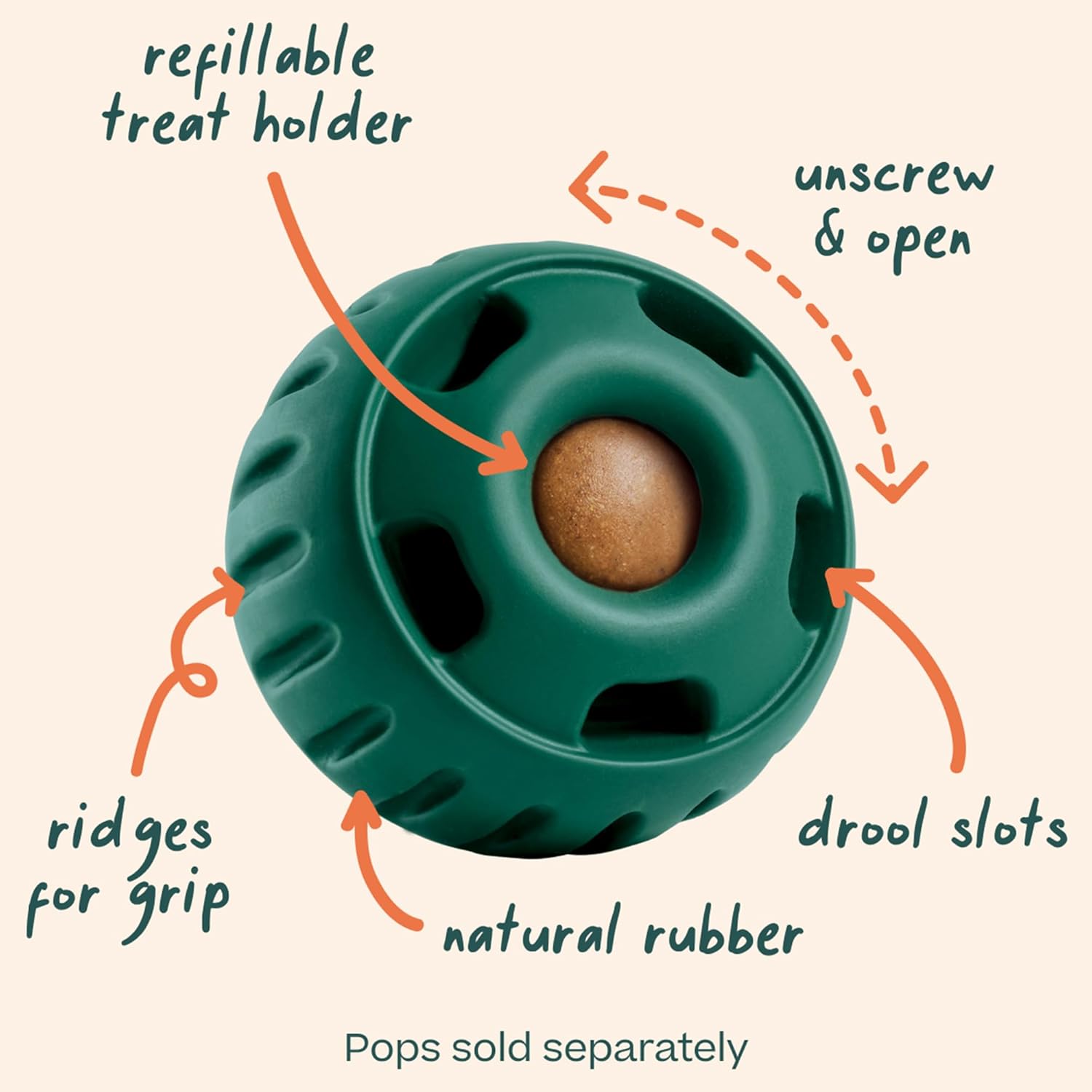 WOOF Pupsicle - Long-Lasting Interactive Dog Ball Toy to Keep Your Pup Busy and Distracted - Safe for Dogs - Low-Mess Design - Dog Toys for Medium and Large Dogs 25-75 lbs - Image 2