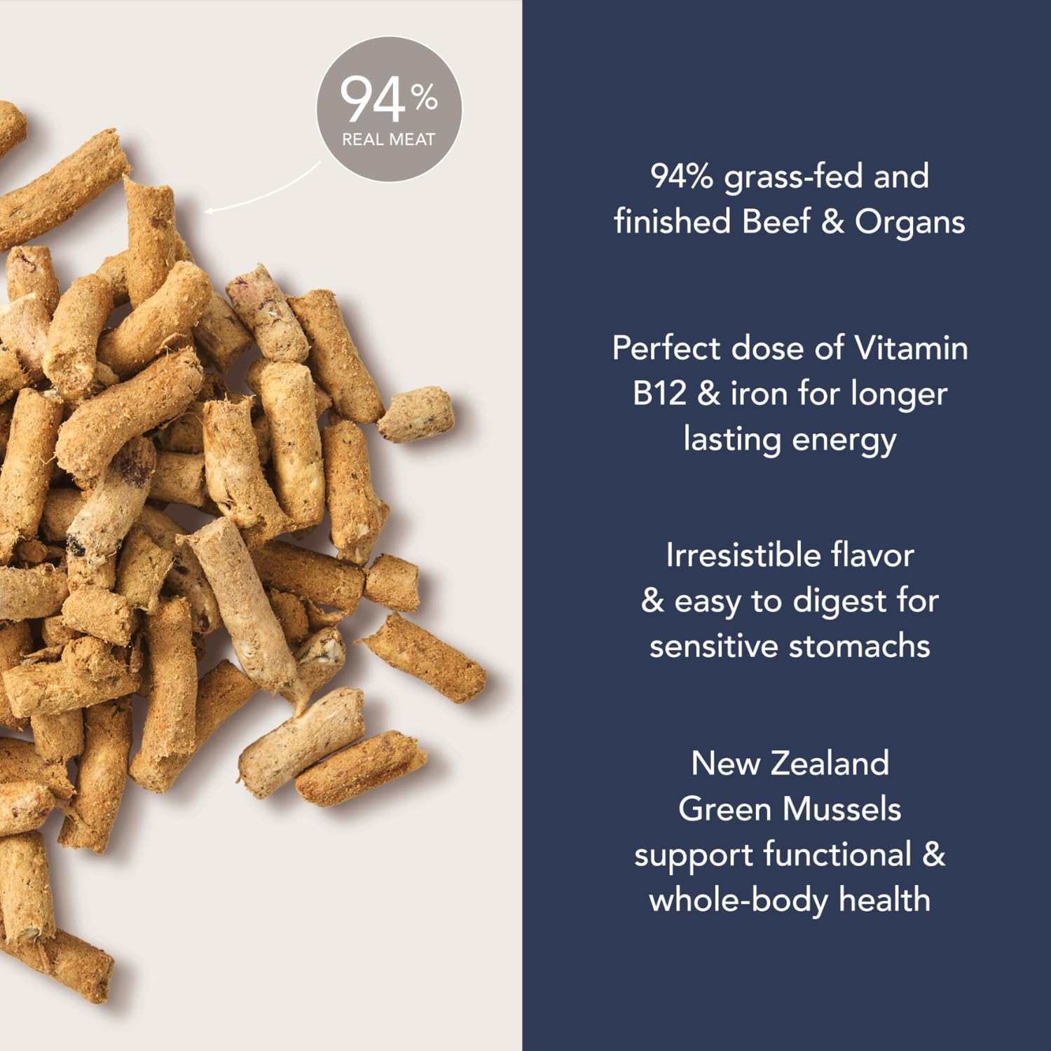 K9 Natural Beef Freeze Dried Dog Food, High-Meat Natural Complete Meal or Meal Toppers for Dogs, Grass-Fed Beef from New Zealand, Grain-Free, GMO-Free, Complete & Balanced Nutrition, 17.6oz - Image 4