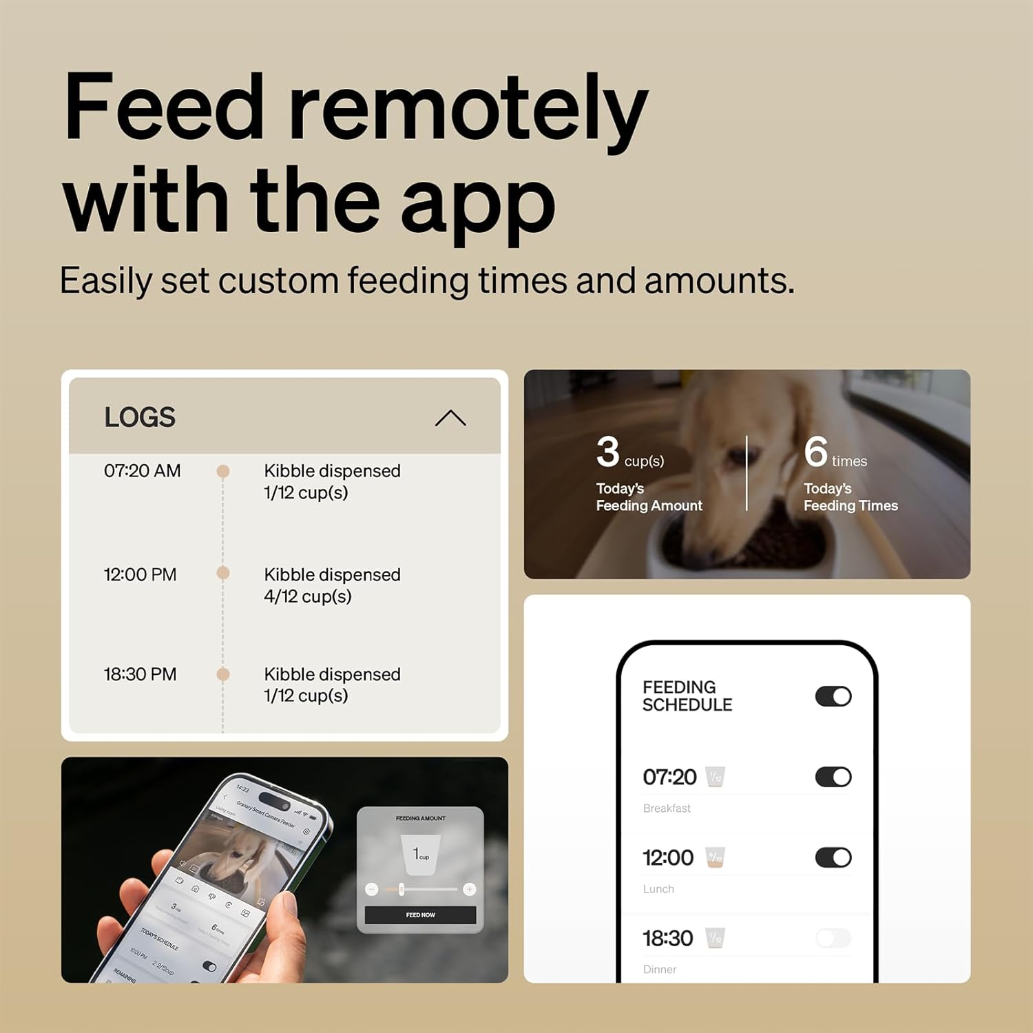 PETLIBRO Automatic Cat Feeder with Camera, 1080P HD & Night Vision, 5GHz/2.4GHz WiFi & Cam Smart Pet Feeder with App Control, 2-Way Audio, Motion Alerts for Cats & Dogs, Stainless Steel Single Tray - Image 4