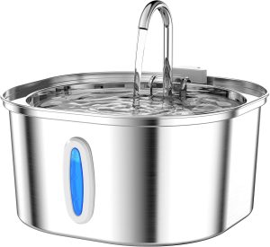 PEKTACO Stainless Steel Cat Water F...