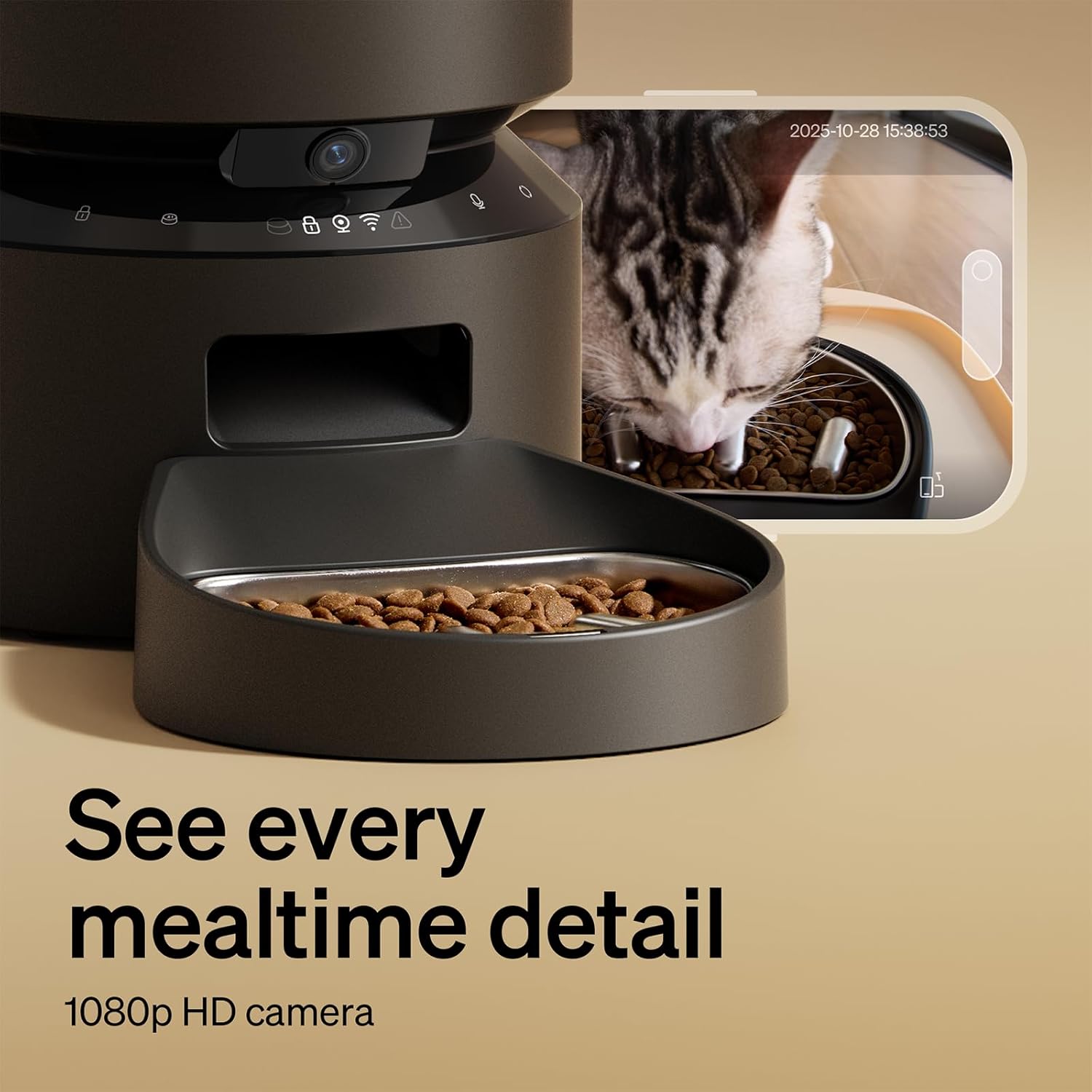PETLIBRO Automatic Dog Feeder with Camera, Auto Cat Food Dispenser Slow Feeders Dogs Bowl, 1080P HD Video with Night Vision, 5G WiFi with 2-Way Audio, Stainless Steel Slow Food Tray for Small Dogs - Image 2
