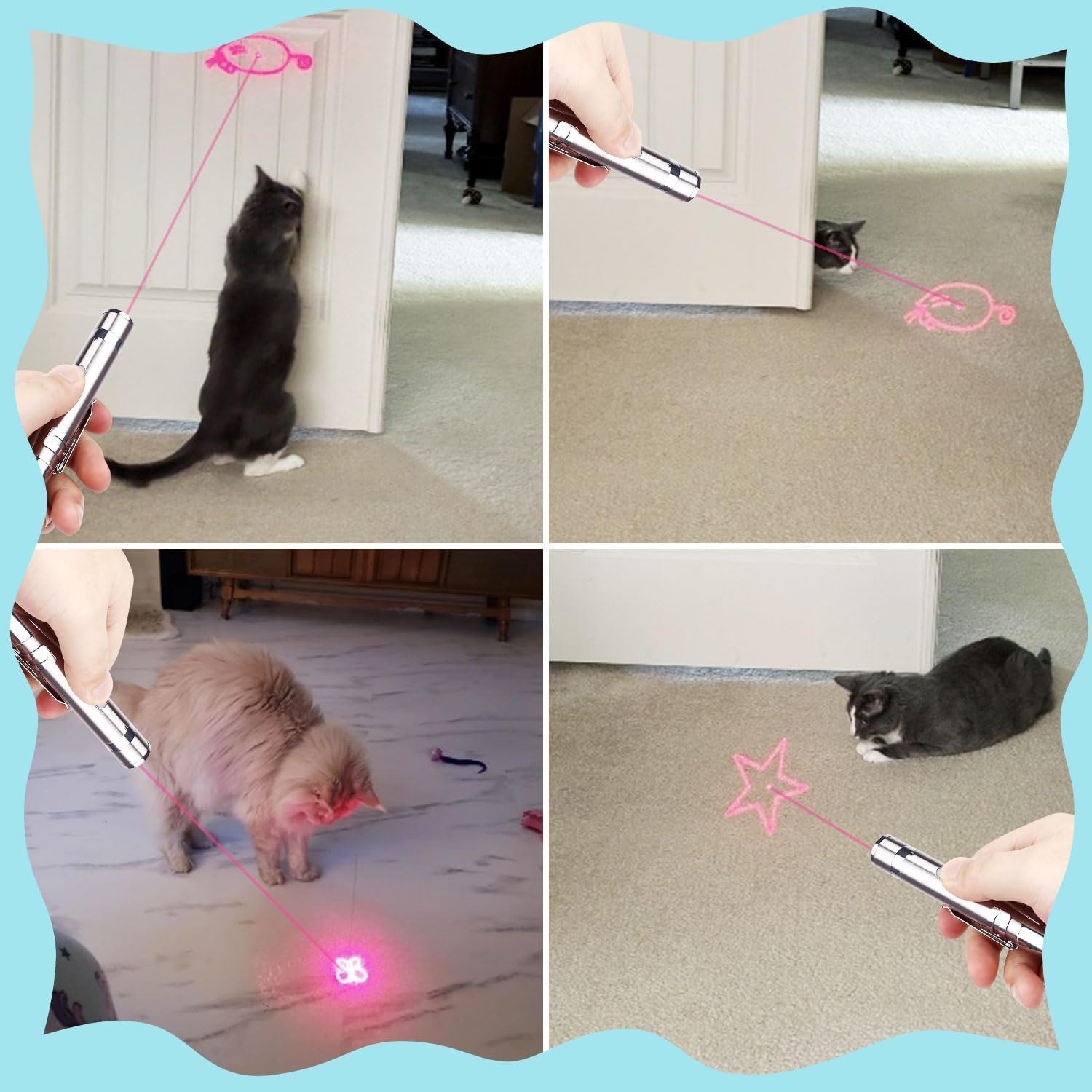 Waputne Cat Toy for Indoor Cats, USB Rechargeable Kitten Toys with 7 Adjustable Patterns, Interactive Chase Toys for Indoor Cats & Dogs, Training & Exercise Fun - Image 2