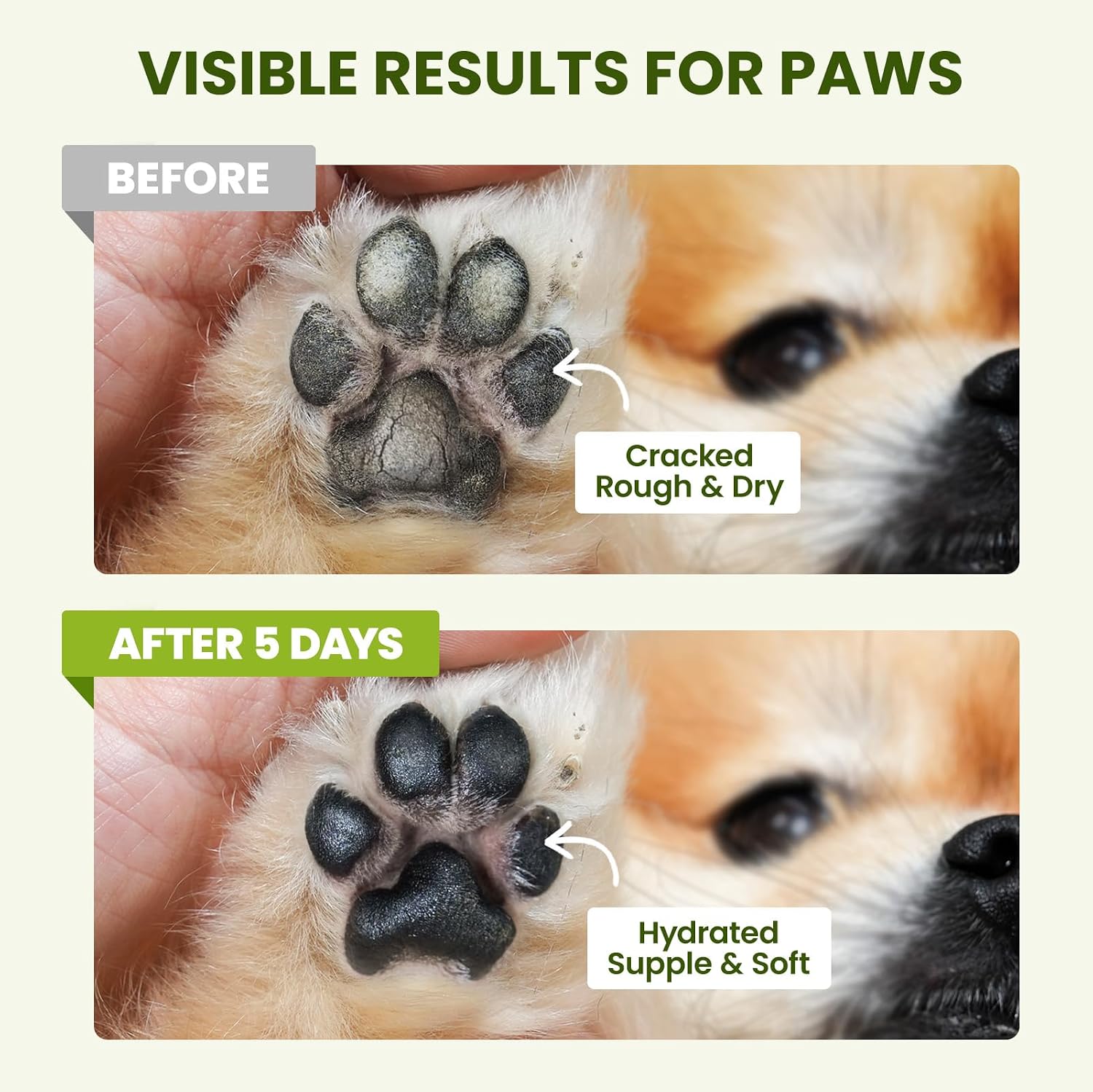 PawSono Lick-Safe Dog Paw & Nose Balm with Coconut Oil | All-Natural Moisturizer & Soother for Dry, Cracked Pads & Snout | Heat & Cold Pavement Protection Wax | Horse Hoof, Joint Care (1.3 oz - Image 4