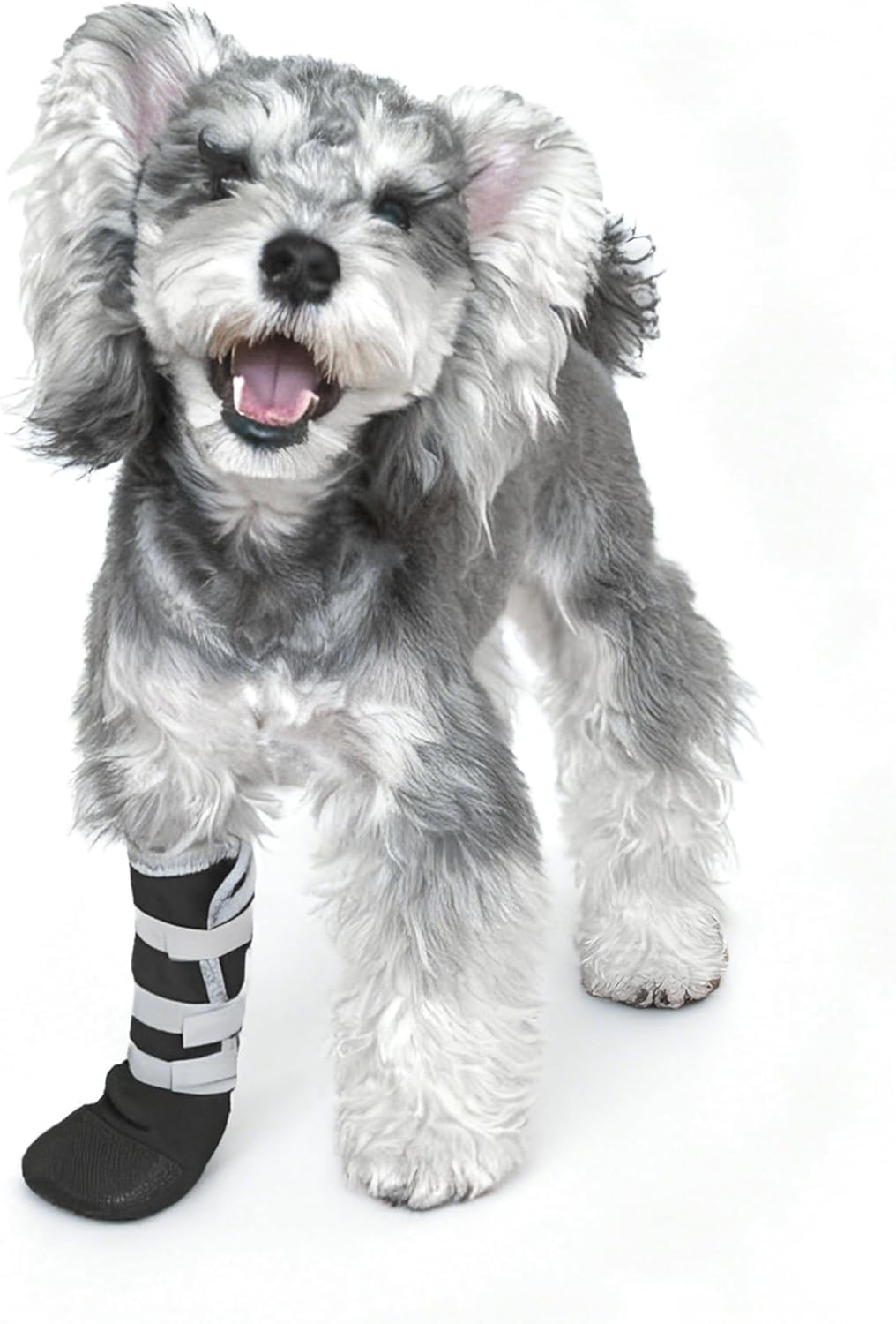 2 pcs Dog Paw Wound Recovery Boot, Lick-Proof Protection, Non-Slip Pet Shoe with 3 Strengthen Self-Adhesive Strap, Soft Protector for Medium to Large Dogs (L)