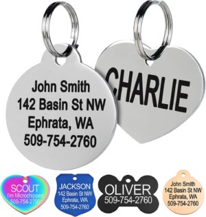 GoTags Stainless Steel Pet ID Tags,...