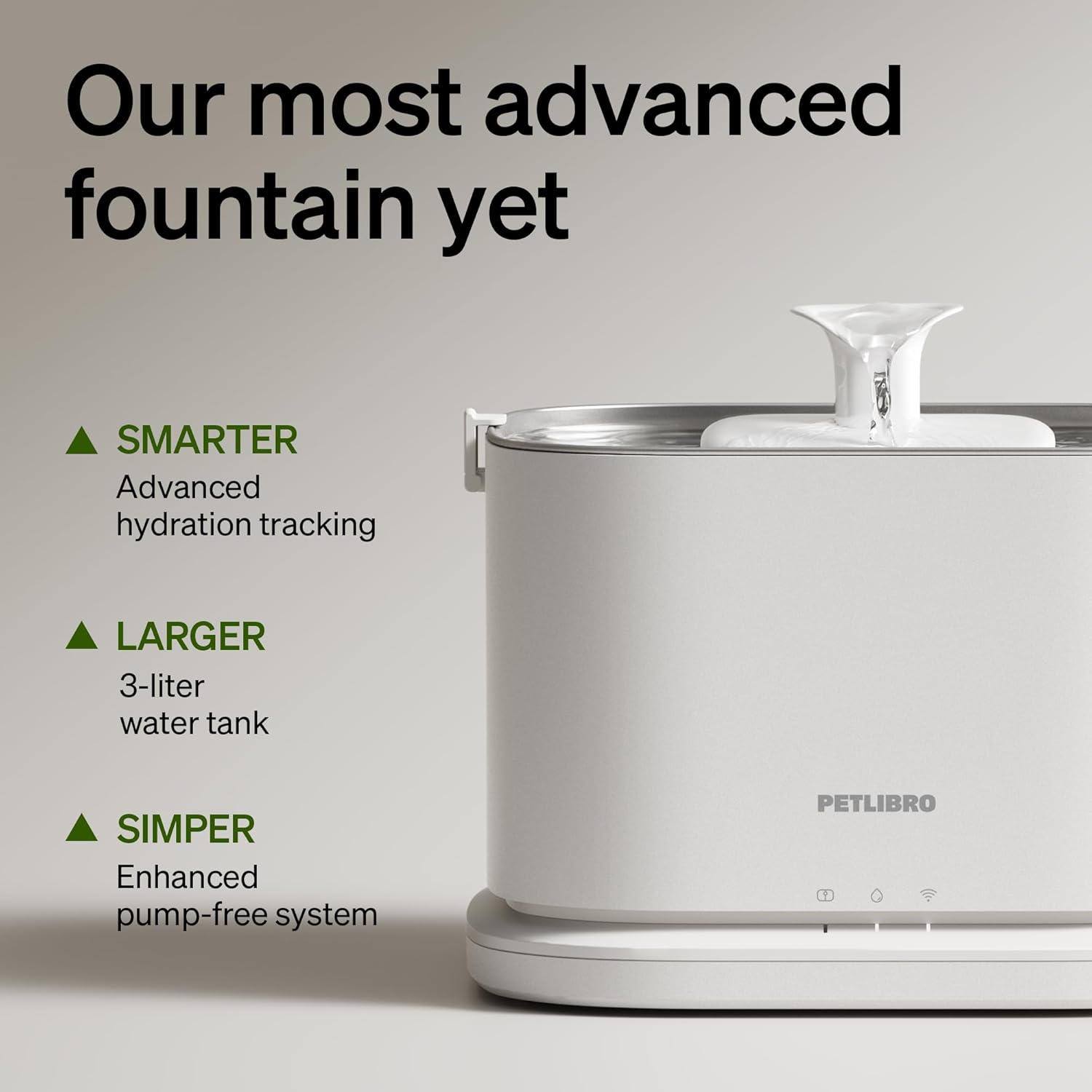 PETLIBRO Upgrade Cat Water Fountain Stainless Steel Tray, Dockstream 2 Cat Fountain Indoor, 3L/101oz Auto Cat Fountains for Drinking, App Monitoring Pet Water Fountain Dog, 5G WiFi Cat Water Dispenser - Image 4