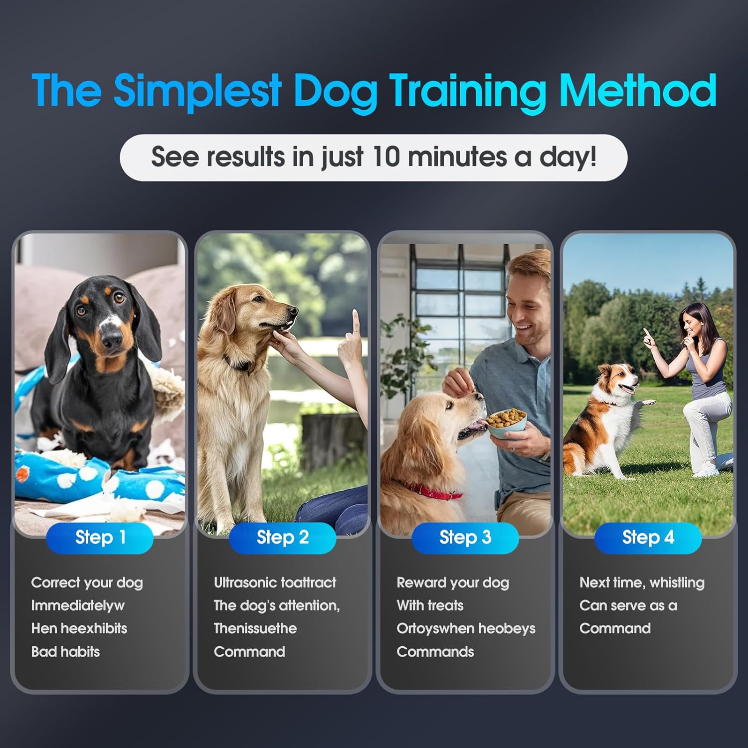KIVORA 4 Pack Dog Whistle to Stop Barking Neighbors Dog,304 Stainless Steel Adjustable Ultrasonic Silent Dog Training Whistle for Recall & Bark Control,Professional Whistle Suitable for All Dogs - Image 3