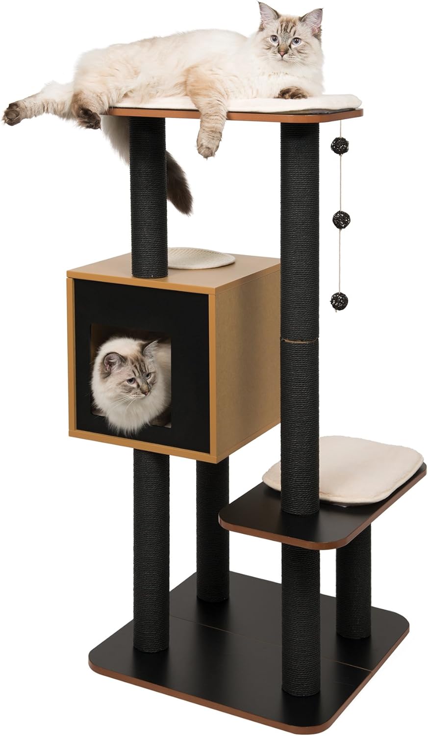 Vesper Cat Tree, High Base, Walnut, 52045 - Image 9