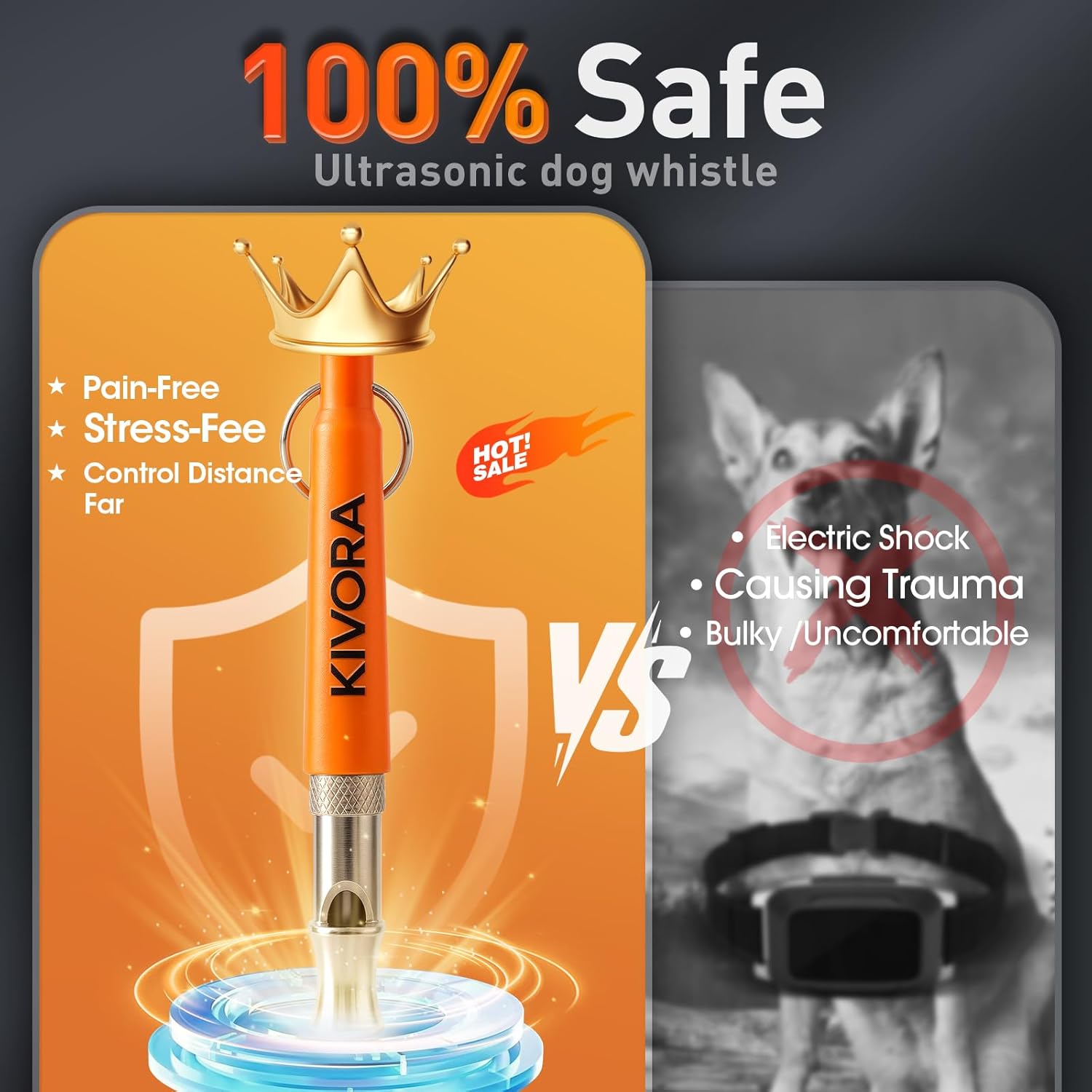KIVORA 4 Pack Dog Whistle to Stop Barking Neighbors Dog,304 Stainless Steel Adjustable Ultrasonic Silent Dog Training Whistle for Recall & Bark Control,Professional Whistle Suitable for All Dogs - Image 3