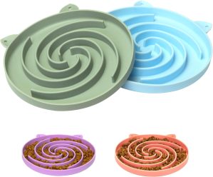 Bifeaw Slow Feeder Cat Bowl, Easy t...