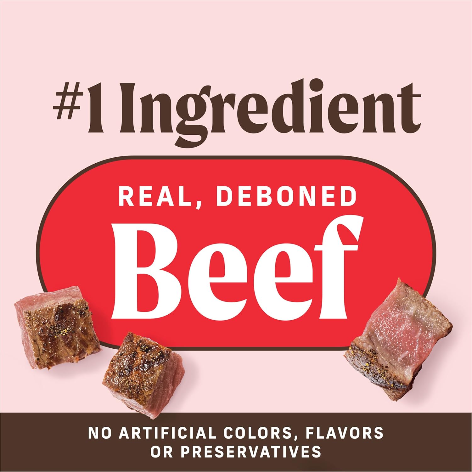 Merrick Power Bites Natural Soft And Chewy Real Meat Dog Treats, Grain Free Snack With Real Beef Recipe - 6 oz. Bag - Image 3