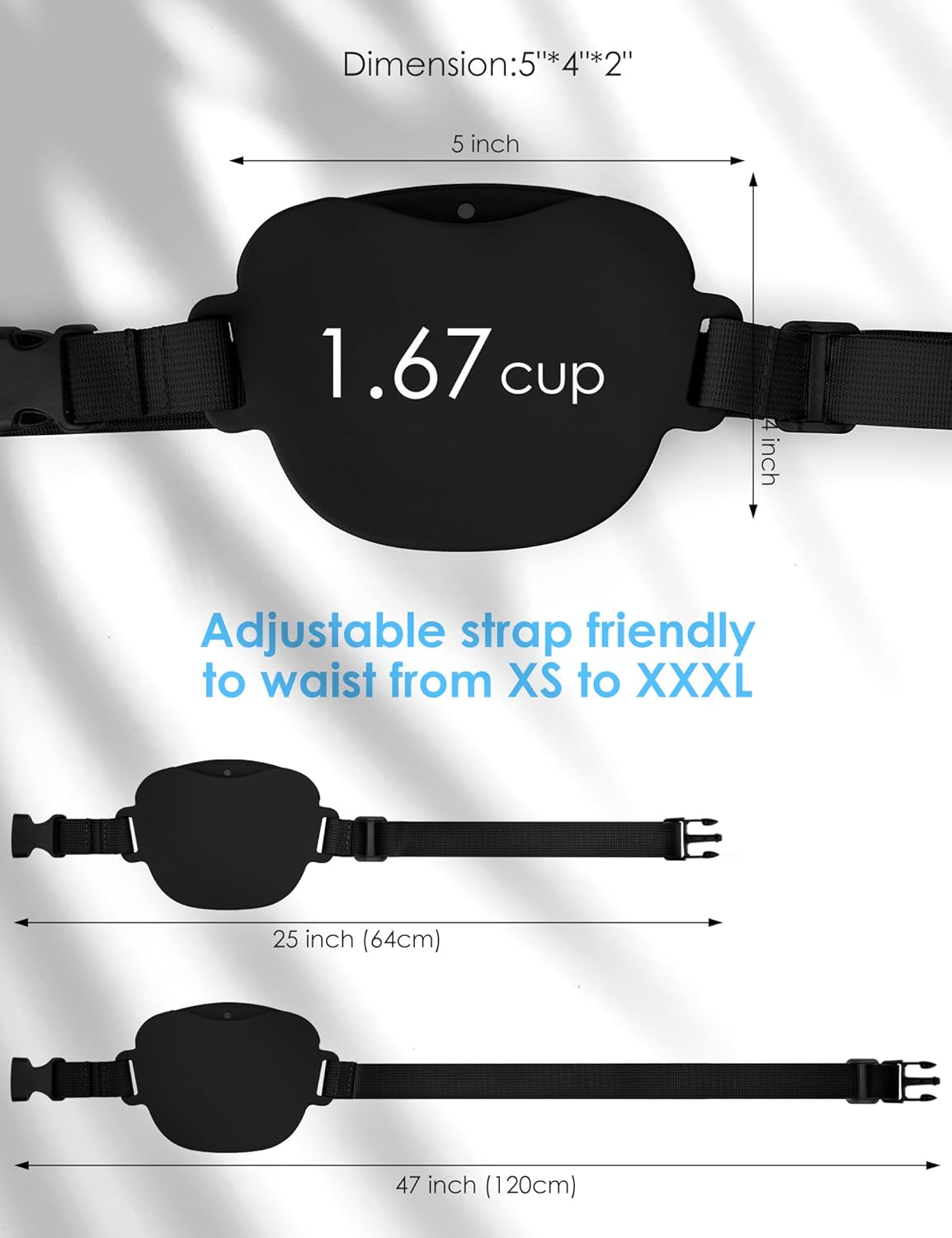 heouvo Dog Treat Pouch with Training Clicker, Upgrade Stronger Magnetic Closure to Avoid Spilling, 1.67 Cup Silicone Treat Bag Fanny Pack with Waist Belt for Pet Training Walking (Black) - Image 6