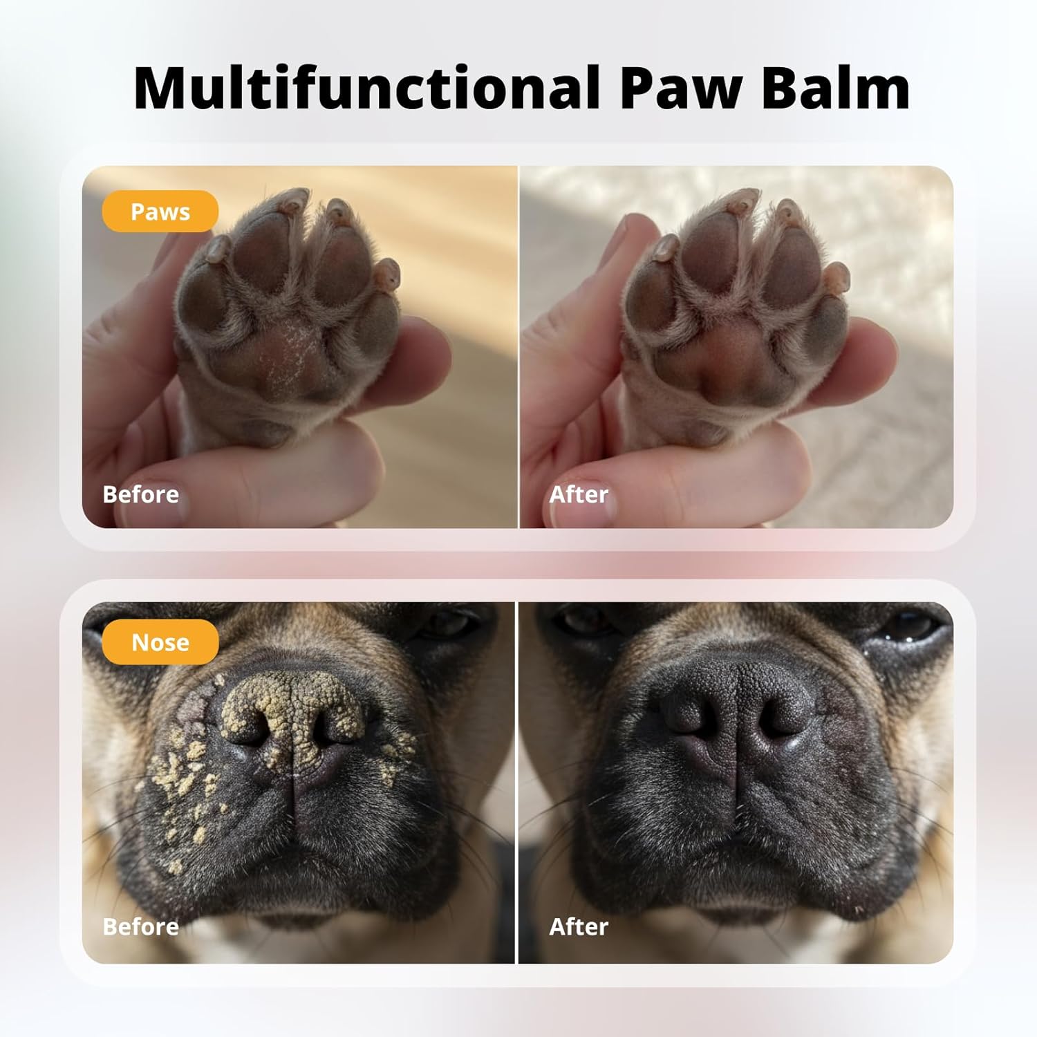 Silent Groom Pro Organic Pet Paw & Nose Balm | Natural Moisturizer for Dogs & Cats - Paws, Pads, Nose & Elbow | Lick Safe Cream with Coconut Oil & Beeswax | Anti-Dry Skin Relief & Protector - Image 5