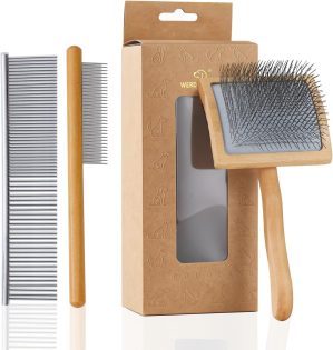 Ergonomic Slicker Brush for Long-Ha...