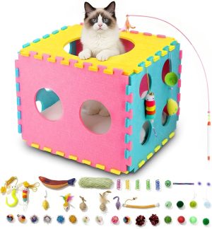41 Pcs Interactive Cat Toys for Ind...