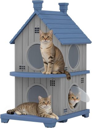 Outdoor Cat House Weatherproof, Dur...