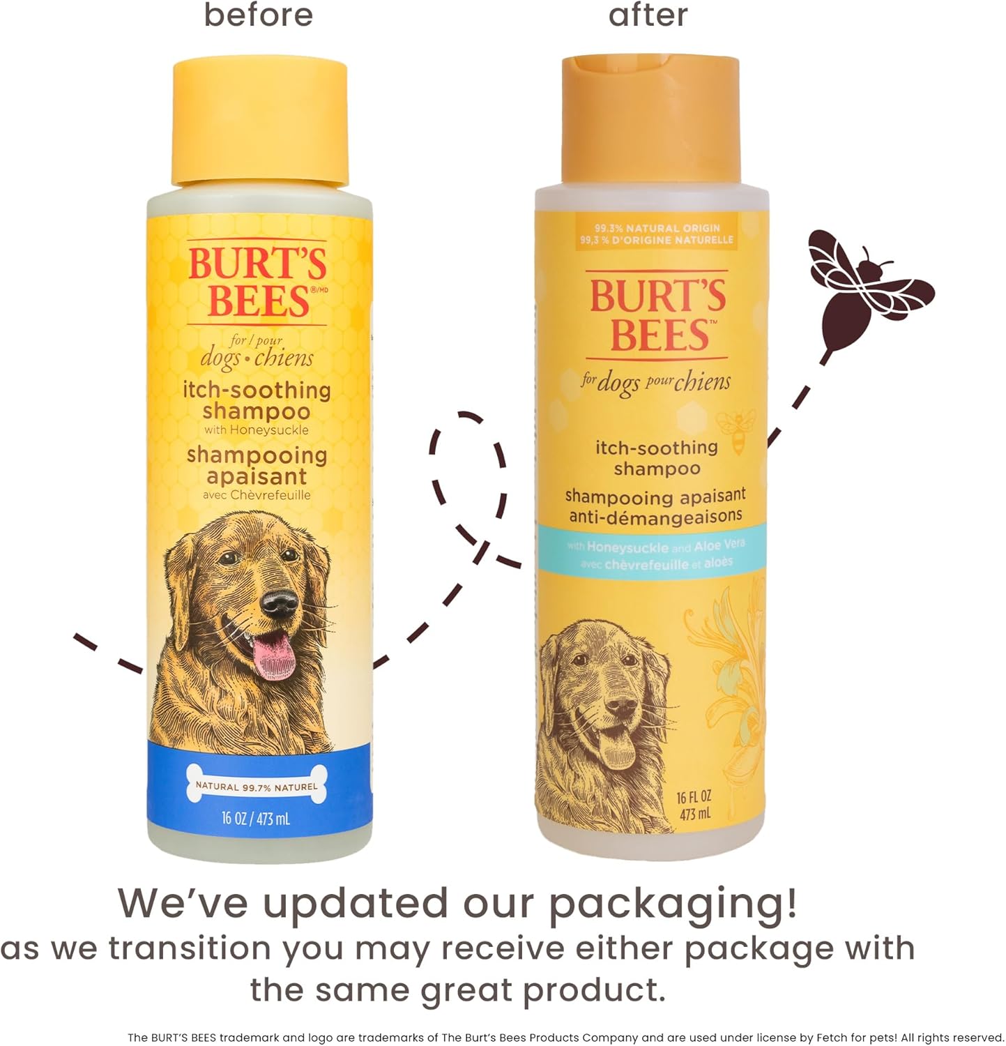 Burt's Bees for Pets Itch Soothing Shampoo with Honeysuckle, 95% Natural Origin, Dog Shampoo for Itchy Skin Relief, pH Balanced, Free of Sulfates and Parabens, 16 Fl Oz - Image 2