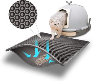 Pieviev Cat Litter Mat Double Layer...