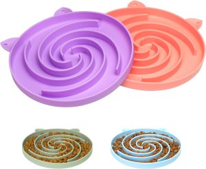 Bifeaw Slow Feeder Cat Bowl, Easy t...