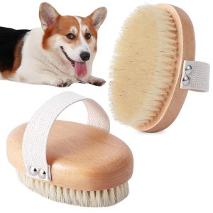Soft Boar Bristle Pet Palm Brush fo...