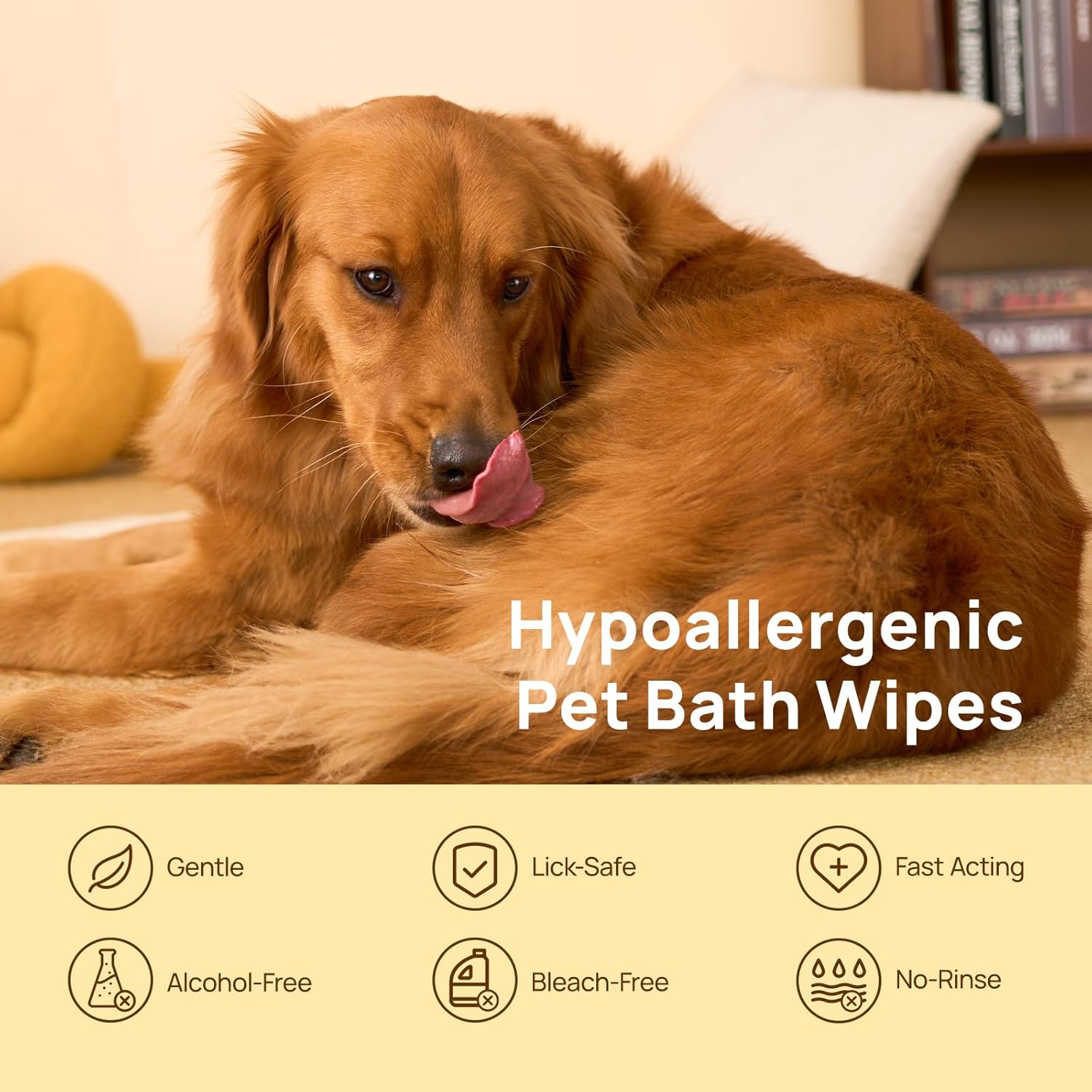 HICC PET Dog Wipes Cleaning Deodorizing Glove Wipes for Dogs, Cats & Horses, Vet Recommended Hypoallergenic Hydrating & Nourishing Pet Wipes for Eyes, Ears, Butt & Paws, No-Rinse, 6pcs Coconut Scent - Image 6