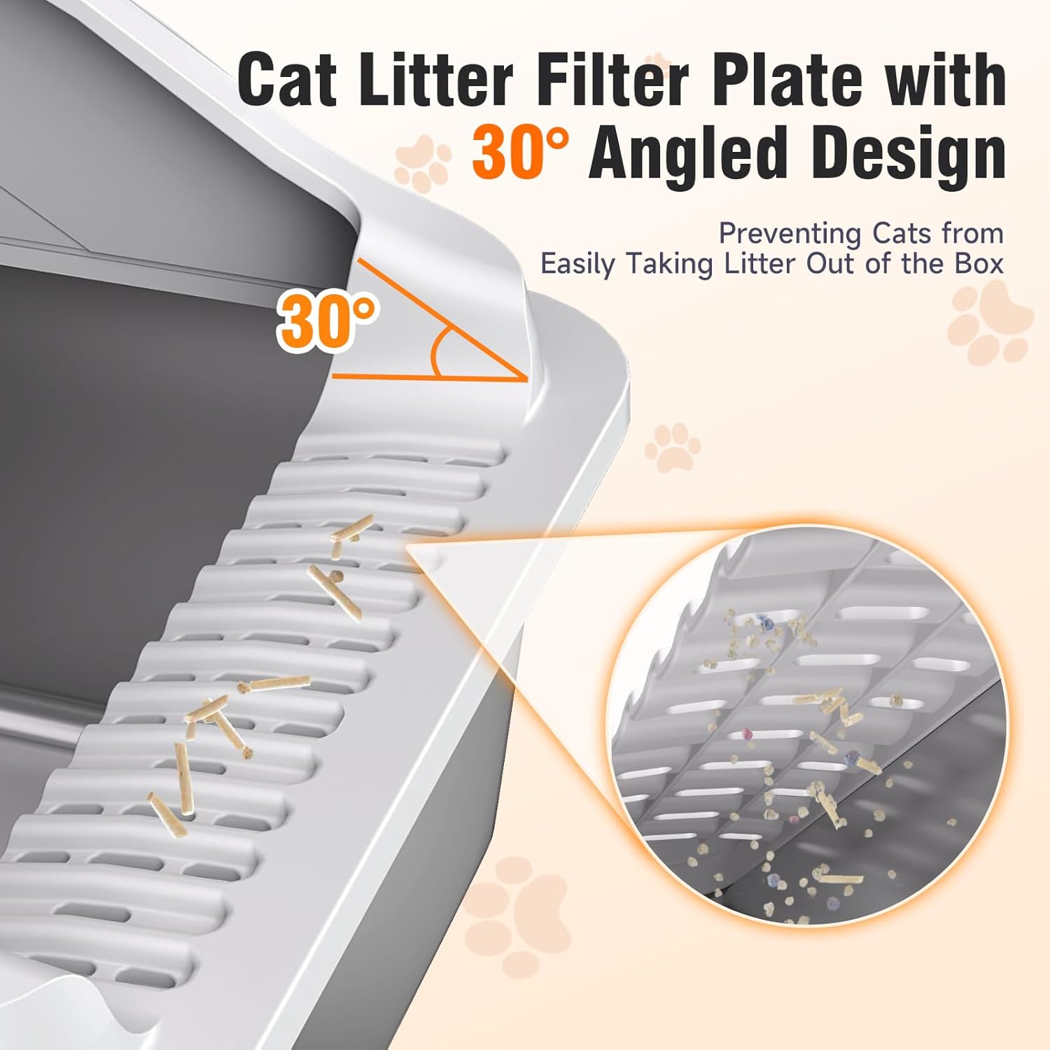 Stainless Steel Cat Litter Box, Extra Large XL Odor Free Metal Litter Box with High Sides Lid, Open Top Litter Pan Include Scoop Easy Cleaning Kitty Cat Box Anti-Urine Leakage, Non-Sticky - Image 3