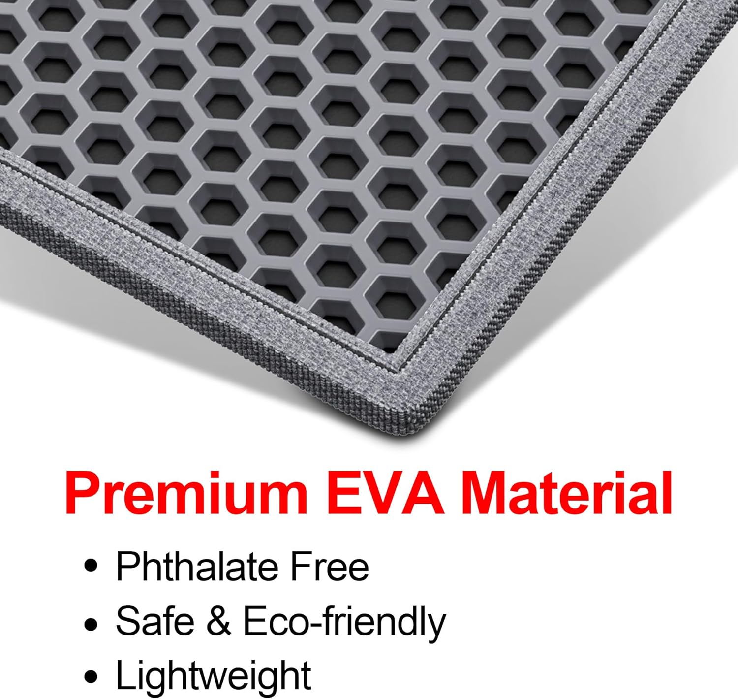 Waretary Cat Litter Box Mat: 36"x 30" Waterproof Kitty Cat Litter Trapping Mat, Easy-clean Double-layer Scatter Control Pad Rug (Grey) - Image 5