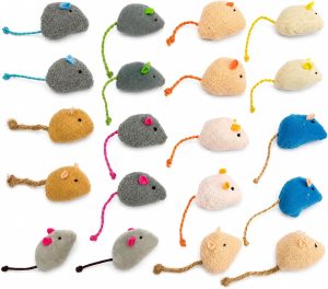 20-Pack Catnip Mouse Toys – A...