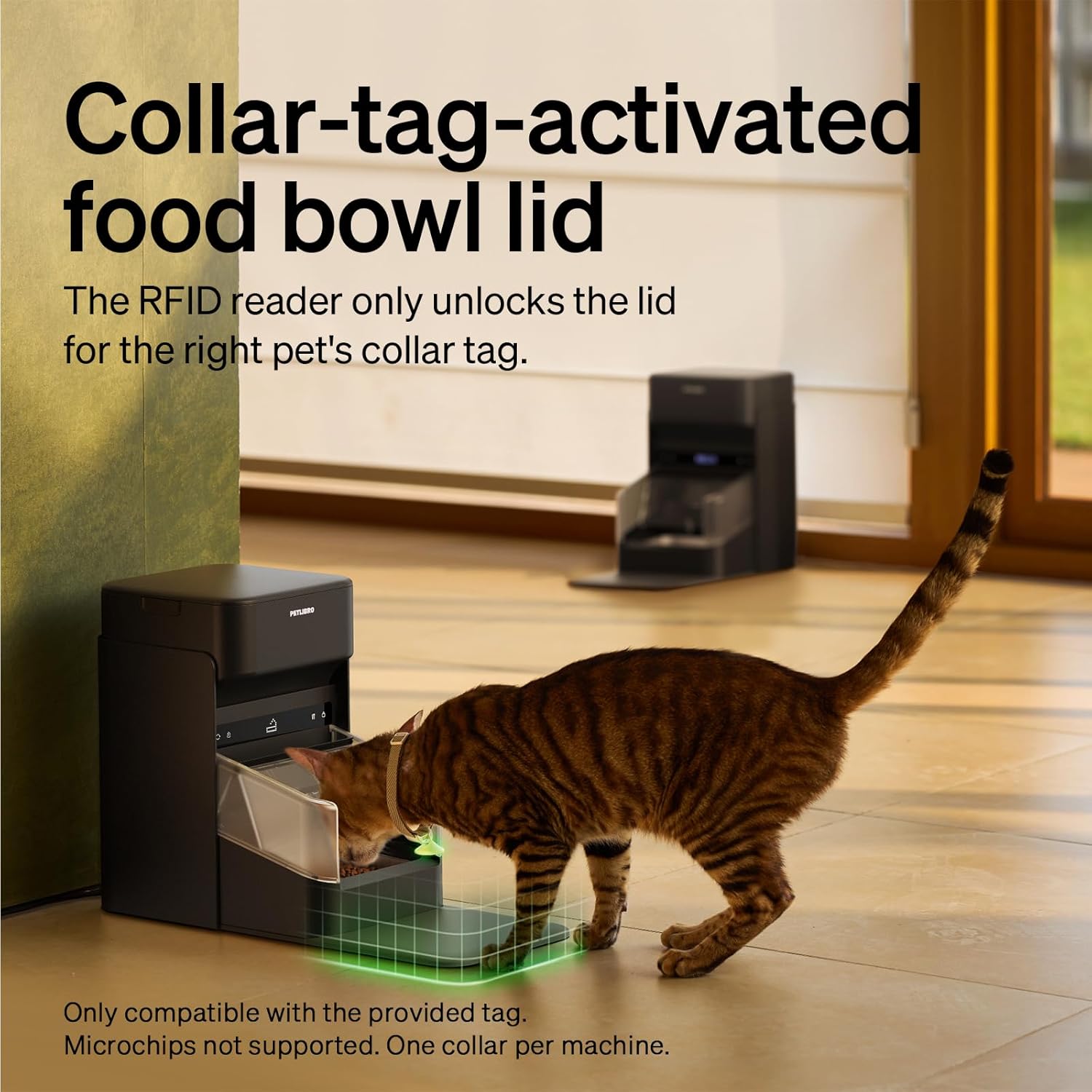 PETLIBRO RFID Cat Feeders for 2 Cats, Collar Sensor for Personalized Meals, Cats Recognition, Diet Tracking and Anti-Stealing for Multi-Pets Homes and Different Diets, Automatic Pet Feeder (Pack of 2) - Image 2