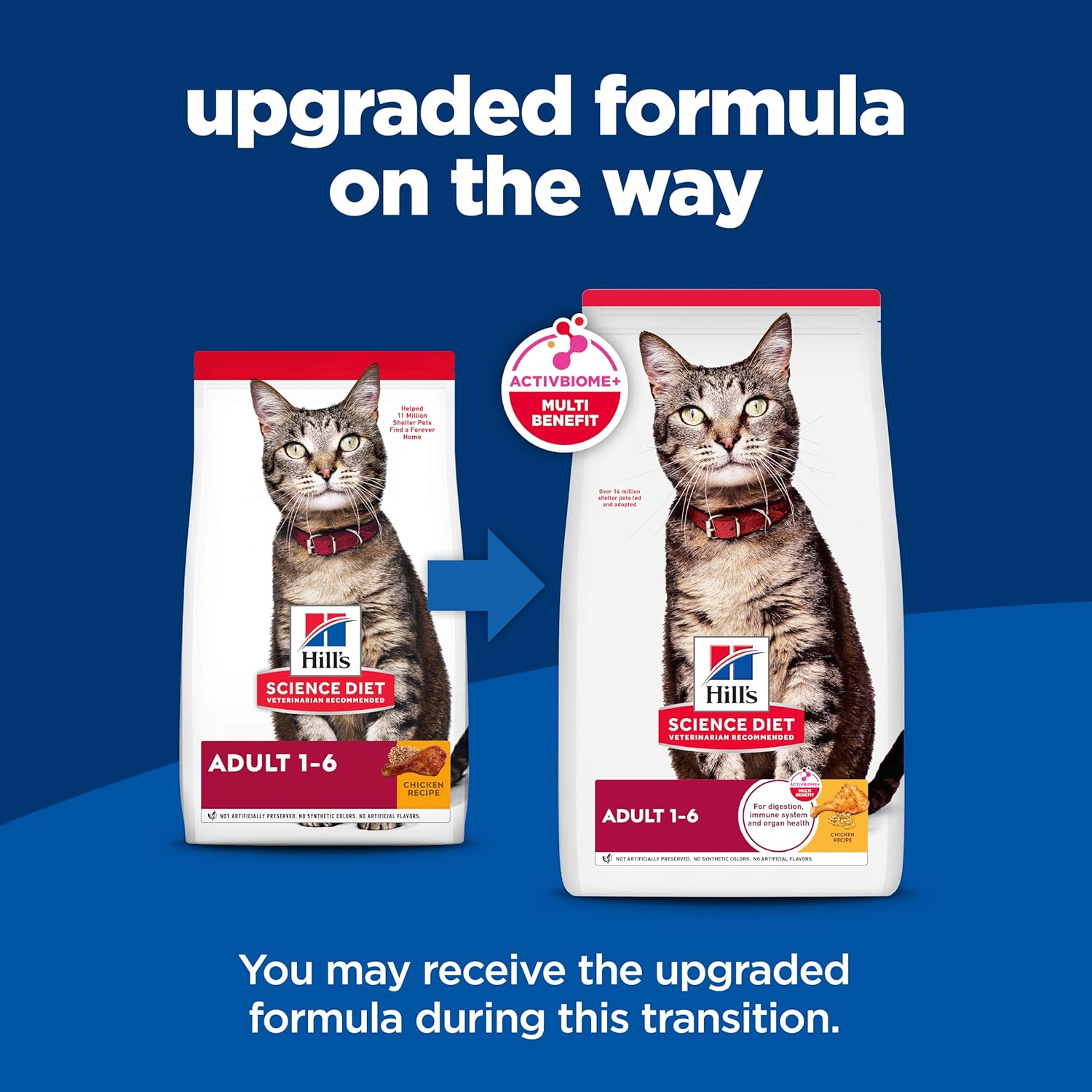 Hill's Science Diet Adult 1-6 Dry Cat Food, Chicken, 4 lb. Bag - Image 2