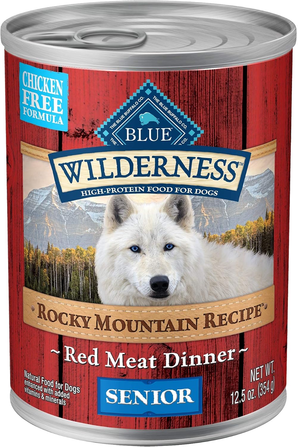 Blue Buffalo Wilderness Rocky Mountain Red Meat Senior Wet Dog Food, 25g Protein, Chicken-Free Recipe Made with Natural Ingredients, High-Protein & Grain-Free, 12.5-oz. Cans (12 Count) - Image 11