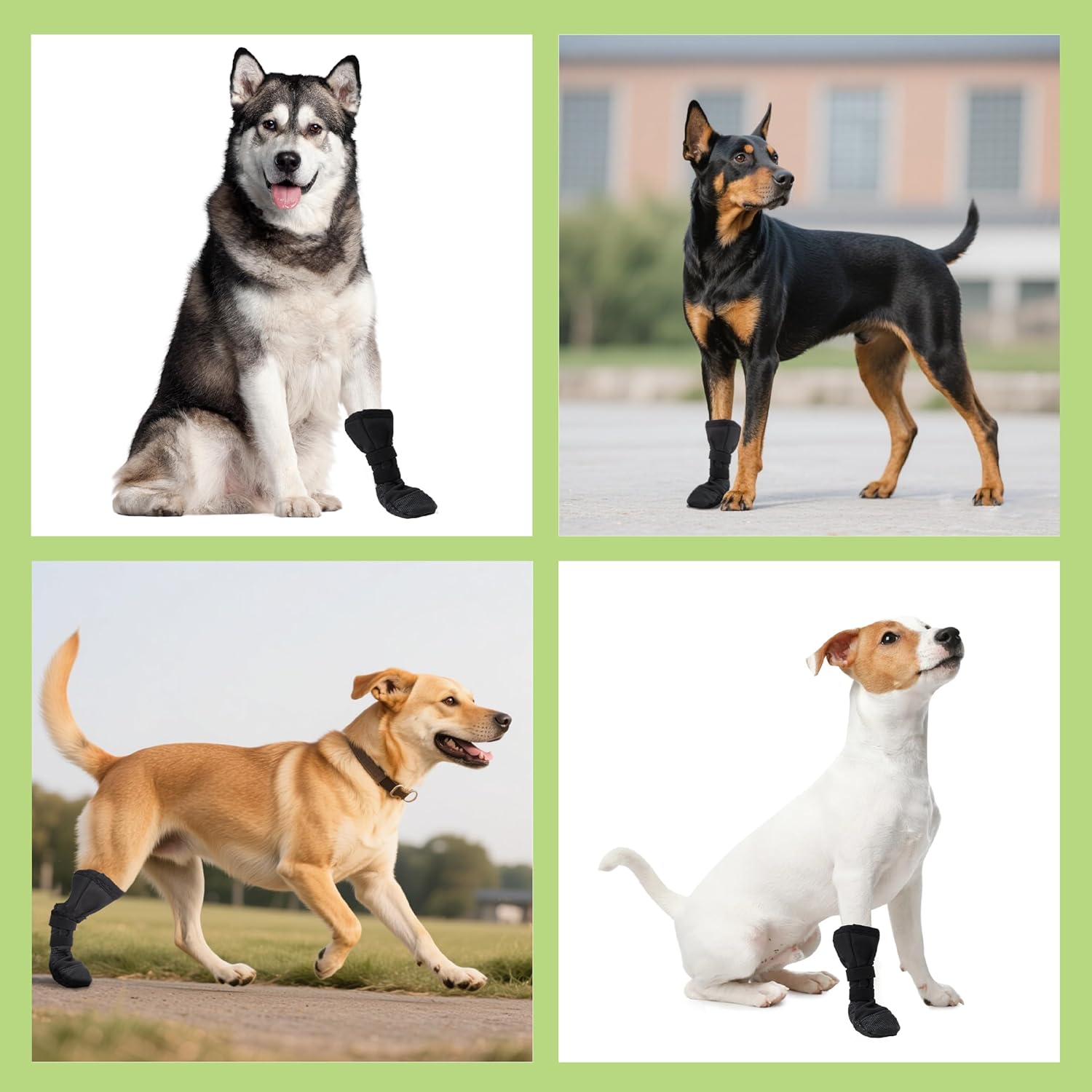 Dog Paw Wound Recovery Boot, Lick-Proof Protection, Non-Slip Pet Shoe with Self-Adhesive Strap, Soft Protector for Medium to Large Dogs, 2PCS (L) - Image 6